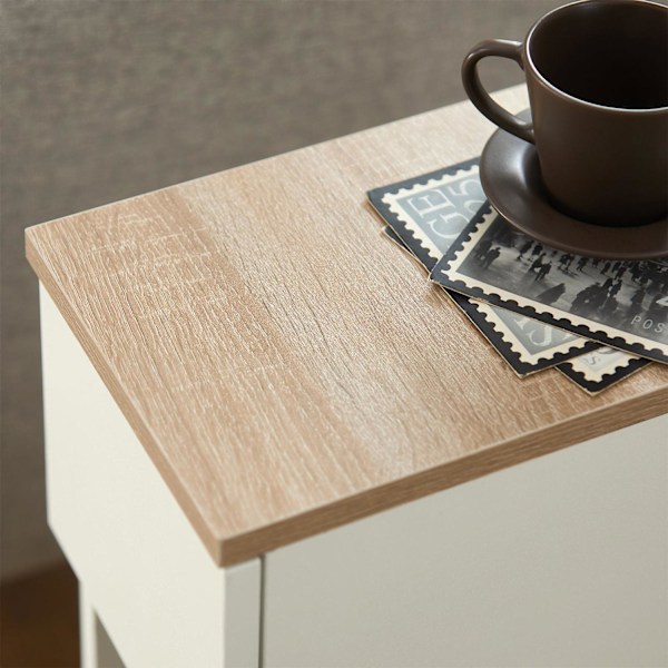 SoBuy Sidebord Opbevaringsbord Sofabord Cafebord FBT111-WN White