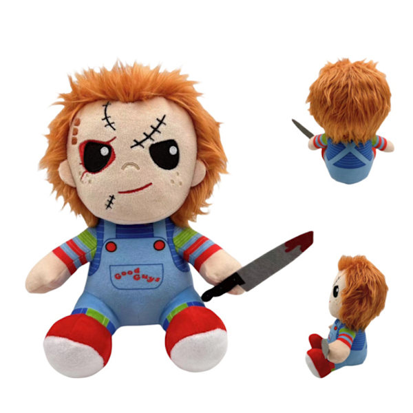 Child's Play CHUCKY Plyschleksak Skräckfilm Fylld Docka Halloween Barn Födelsedagspresent Sittande ställning Sitting posture 21 cm