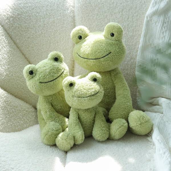 Plush Leksak Groda i Sammet Mjuk Gosig Perfekt för Barn (Grön Groda, 8,5 Tum)