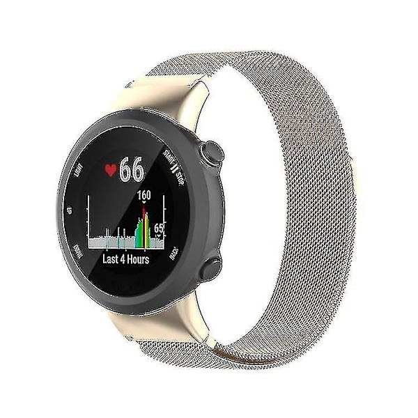 Ersättningsarmband i milanesisk stil för Garmin Forerunner 45 / 45s / Swim 2 Champagne Gold