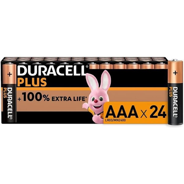 UUDET AAA Plus -paristot, 1,5 V LR03 MN2400, 24 kappaleen pakkaus[26]