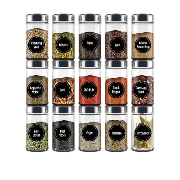 288 3.8cm Diameter Spice Jar Labels and Grocery Labels and Chalkboard Spice Labels