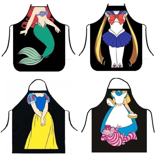 4 Sexy Apron Creative Kitchen Apron Funny Mermaid Women Aprons Dinner Party Cooking Apron Adult Baking Accessories