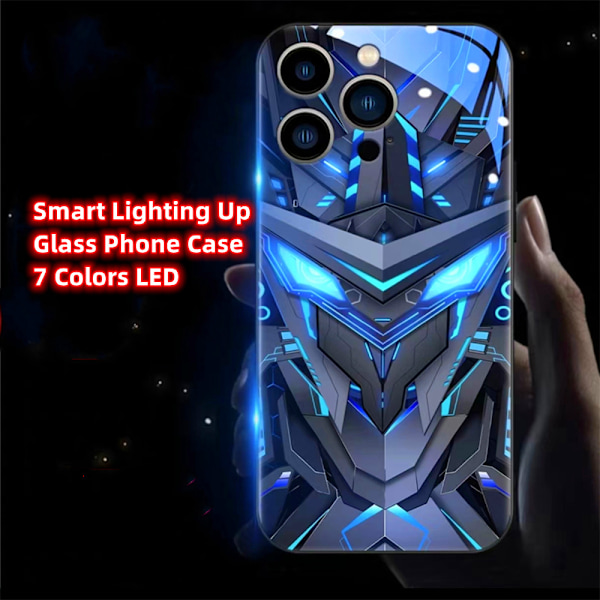 Passer til iPhone telefoncovers, telefoncovers med lys, personlige og seje anti-drop iPhone telefoncovers Type 2【HY】 Type 2 iPhone 15 Plus