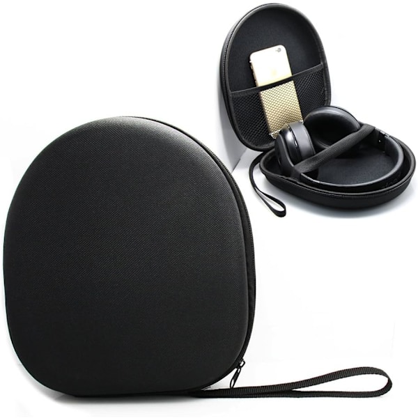 Stor Hodetelefonveske Universal Bærbar Beskyttende Veske Oppbevaringsboks (21CM x 19CM x 6CM)