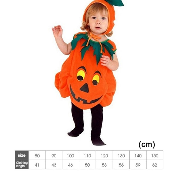 Baby Halloween Kostym Halloween Pumpkin Jumpsuits 80CM 80cm