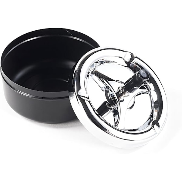 Stor elegant modern vacker roterande askkopp vindaskkopp black