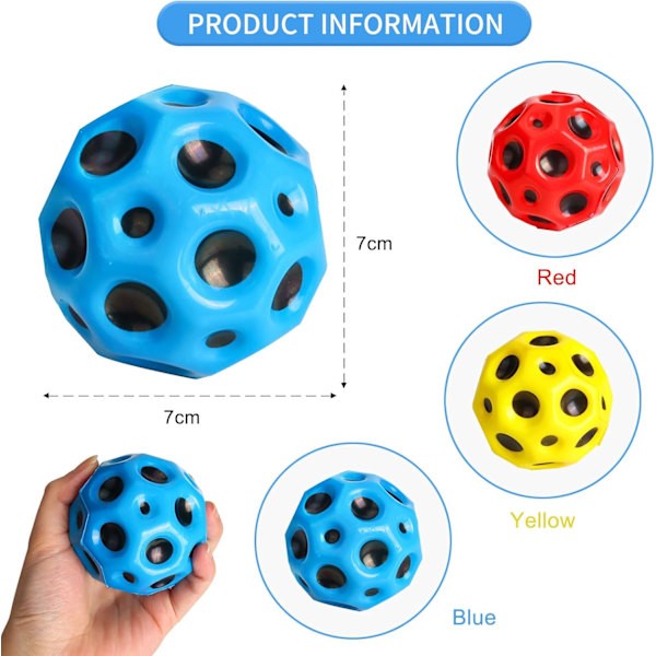 3 stk. måneball, Astro Jump Ball, høydehoppball romball måneball