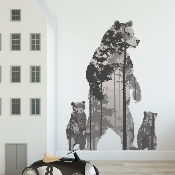 Wall decal as decoration - perfect for room, living room, walls, kitchen, bedroom and more, wall decal (polar bear)