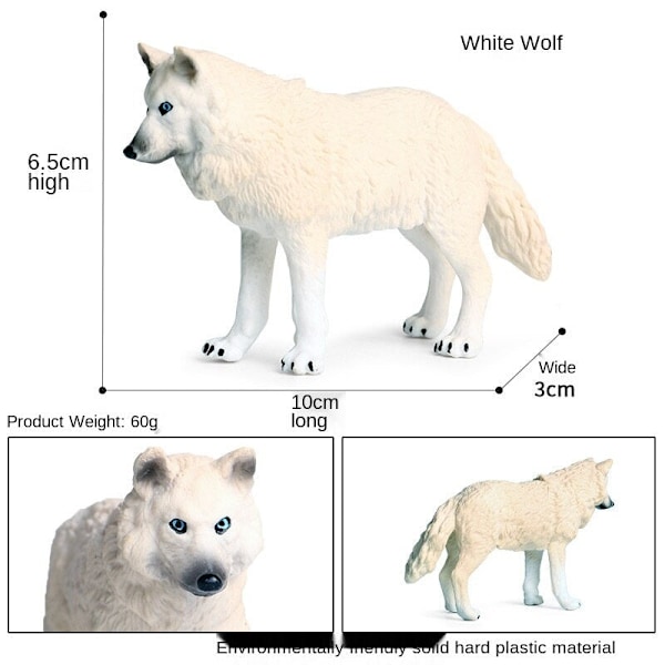 Liten størrelse simulering ulv actionfigurer PVC figur samleobjekter leker ville dyr figurer barn kognitive leker barn gave Wolf 1