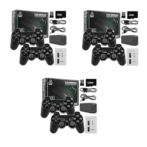 20 000+ 4k HDMI TV Pelitikku Retro Pelikonsoli 2 Langattomalla Ohjaimella 4k Pelitikku, 100% Uusi tao 128g