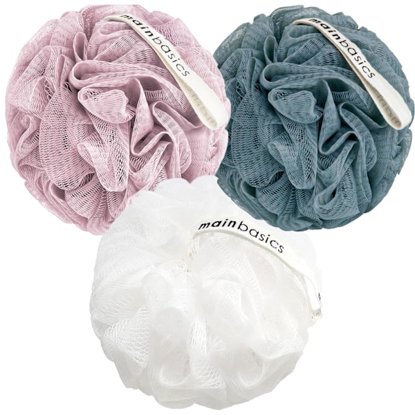 Badekar Bruse Loofah Svamp Pouf Krops Scrubber Peeling Kropsvask Svamp (Sæt af 3, Luftig Blomst)