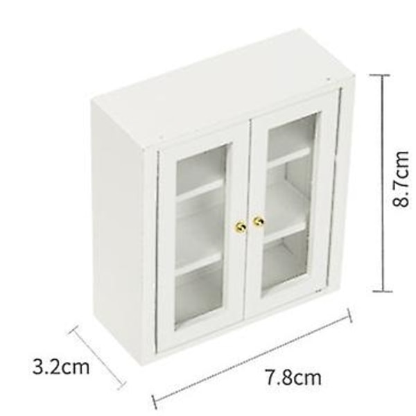 Miniatyr Møbler Legetøjs Dukkehuse DIY Dekoration Tilbehør Mini 1:12 Badeværelses Vægskab Opbevaring