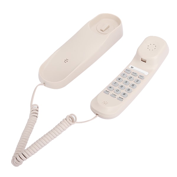 TC990 ABS Beige Bordmonterad Väggmonterad Dubbelfunktion Telefon för Hotell Gästrum Familj Hiss Badrum