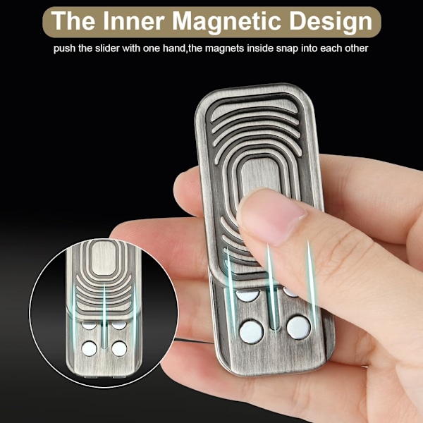 Metall Fidget Slider Leksak, EDC Fidget Leksak för Vuxna, Stresslindring för Ångest【HY】