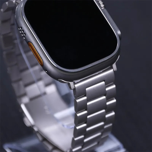 Armbånd i rustfrit stål til Apple Watch Band 45mm Ultra 49mm 41mm 40mm 44mm Metal Armbånd til Iwatch Serie 9 8 7 6 5 Black