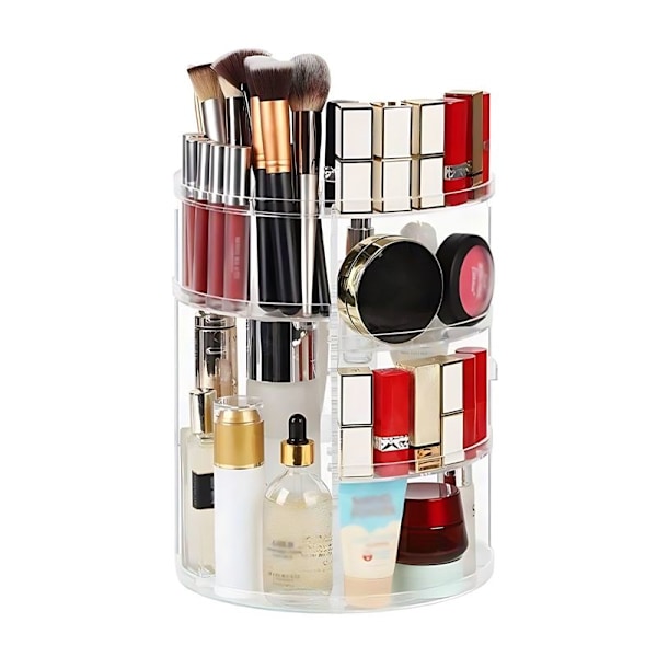 UNIQ 360-graders Roterende Makeup Opbevarings Organizer – Opbevaringsløsning i Klar Farve