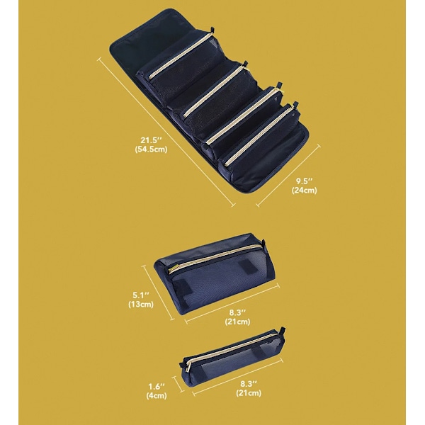 Foldbar high-end opbevaringstaske til hudplejeprodukter {XW} Green