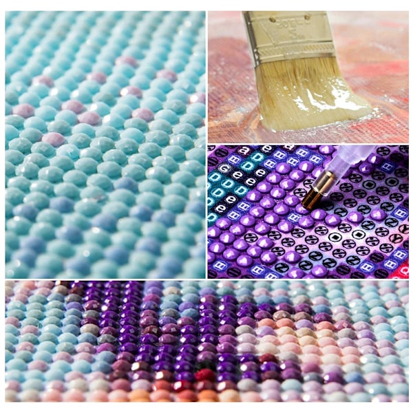 5D DIY timanttikirjonta täysi neliö/pyöreä timanttimaalaussarja rantamaisema mosaiikki strassi palapeli koriste FDX3486 40x50cm pyöreä