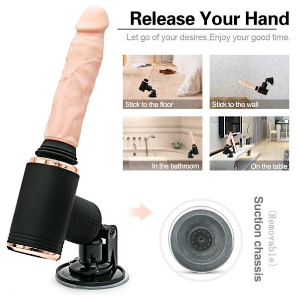 Sexmaskine med Dildo Vibrator - Realistiske Dildoer til Kvinder, Sexlegetøj til Mænd, Anallegetøj, Voksenlegetøj【HY】