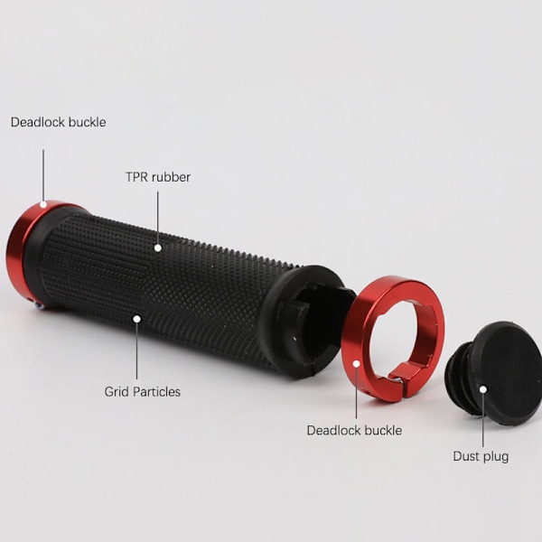 Gummi MTB Sykkelholker Sykkelhåndtak Anti-skli Sykling Herre Red