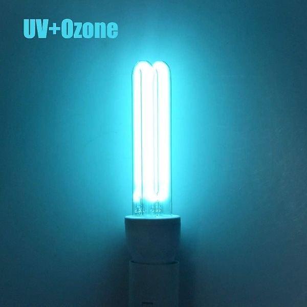 25W E27 UV Sanitizer Lampe Kvartsrør 254nm UVC Sterilisering med Ozon 360 Belysningsvinkel Cisea【HY】