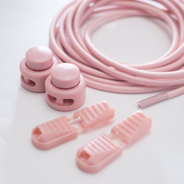 Elastiska skosnören 1 par för vuxna/barn, du behöver inte knyta elastiska låsskosnören (rosa) pink