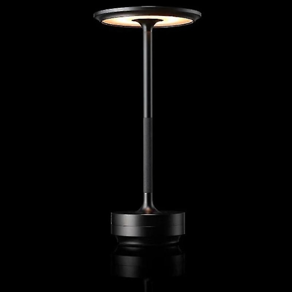 Sladdlös Bordslampa Dimbar Vattentät Metall USB Uppladdningsbar Bordslampa -1st-WELLNGS black