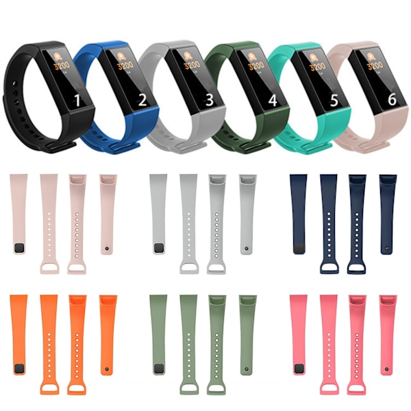 Kellon ranneke, yhteensopiva Redmi/yhteensopiva Xiaomi Mi Band 4c paksumpi turvallinen Tpu-vaihtoranneke älykellon rannekoru Kaesi Red