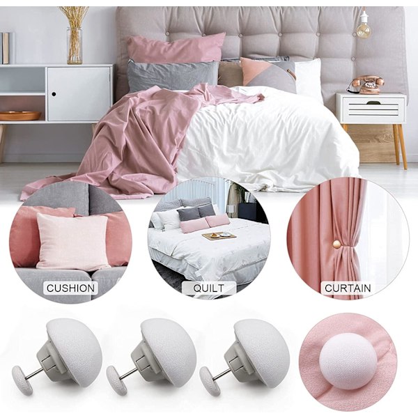 Dynetrekkfester 4X Hvit Hvit White one size