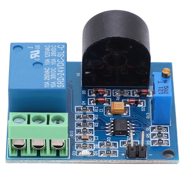 Overstrømsbeskyttelsessensormodul AC-strømsdetektering 24V relæ 5A 20Hz~400Hz