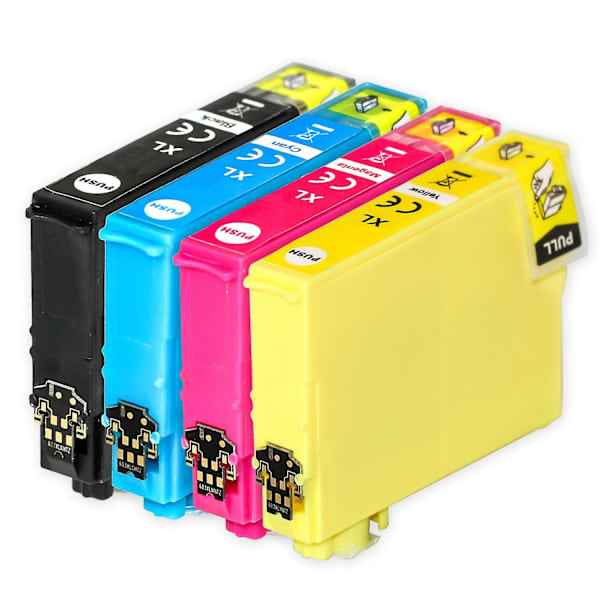 Sæt med 4 blækpatroner til erstatning af Epson 603XL kompatible/ikke-OEM fra Go Inks (4 blæk)
