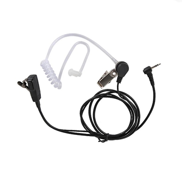 Walkie Talkie 2.5mm Earpiece 1 Pin Hidden Acoustic Tube Headphone Headset with Ptt Mic Compatible Wi