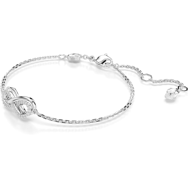 Hyperbola-armband, Klar oändlighetssymbol prydd med en pavé av kristaller i en rodiumfinish, del av Hyperbola-kollektionen