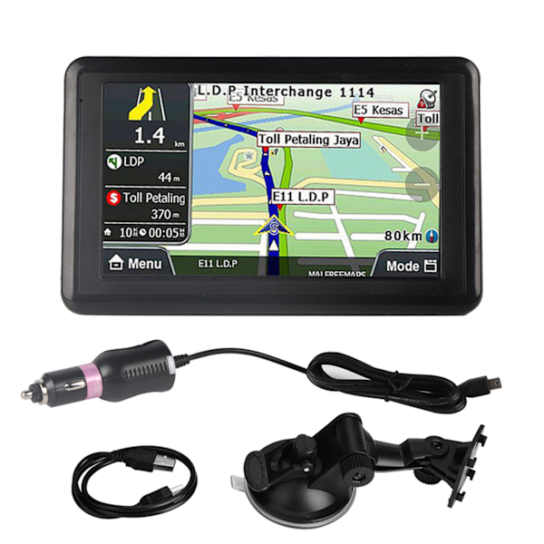 Universaali 5 tuuman kosketusnäytöllinen autonavigaattori GPS-navigointi DDR256M 8G MP3 FM Euroopan kartta Q5 1