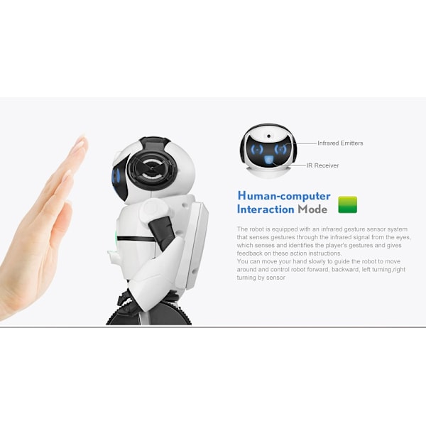 RC Robot WLtoys F4 WIFI-kamera Intelligent Balans Hindrande RC Robot Med Kamera Mini RC Robot Leksaker Present Leksaker Gif|RC Robot(Vit)