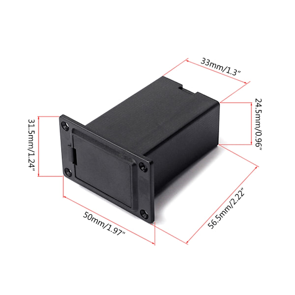 Aktiv Basgitarr Pickup 9V Batterilåda Plastskydd Hållare Fodral för Gitarr Bas Pickup Ersättningsverktyg 2 0.03