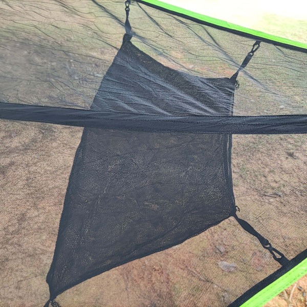 Ulkokäyttöön tarkoitettu riippumatto usealle henkilölle, kolmion muotoinen riippumatto, kokoontaitettava, kannettava verkko Green 400*400*400cm