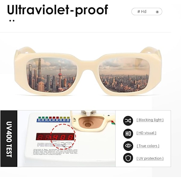 Rektangulära trendiga solglasögon