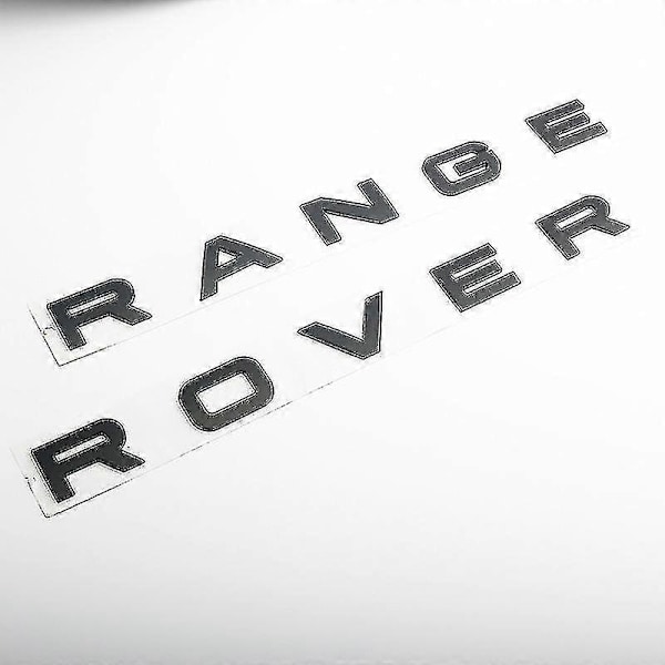 3D ABS Logo Range Rover Bogstaver Emblem Mærkat Bil Motorhjelm Emblem til Range Rover Sport Evoque L322 L320 L406 P38 Tilbehør - G Matt Black RR