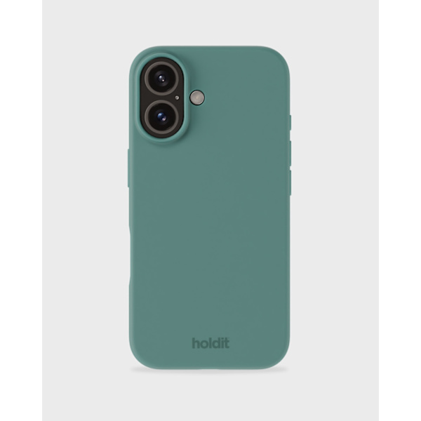 holdit iPhone 16 Mobilskal Silikon Mossgrön{qw} 47