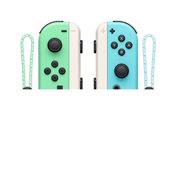 Nintendo Switch Handkontroll Joycon Trådlös Bluetooth Spelkontroll Fjärrkontroll Väckning med Rep, Stöder Fitne Animal Crossing