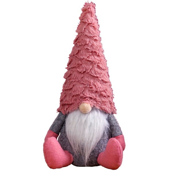 1 stk. Pink faceless gammel mand dukke Showcase Julepynt Julepynt Nordisk stil dekorativ dukke