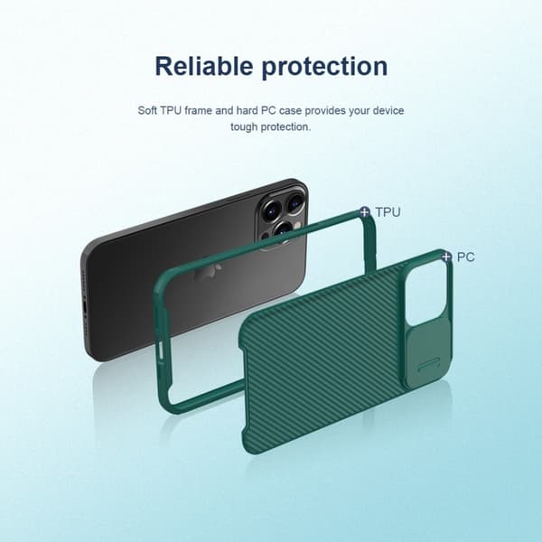 iPhone 13 Pro Max - NILLKIN CamShield Pro Cover - Sort (YH) 85