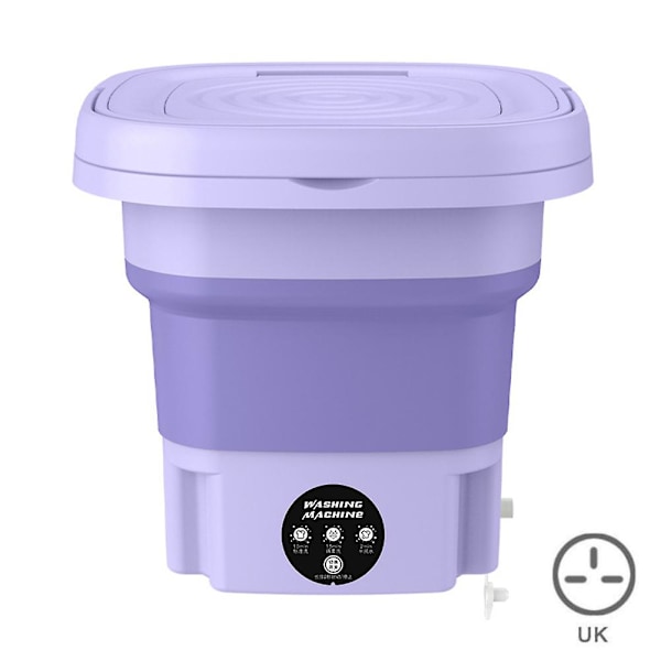 Kokoontaitettava pesukone alusvaatteille, sukille, kannettava monitoiminen vaatteiden pesukone, Noble Purple Noble Purple UK plug