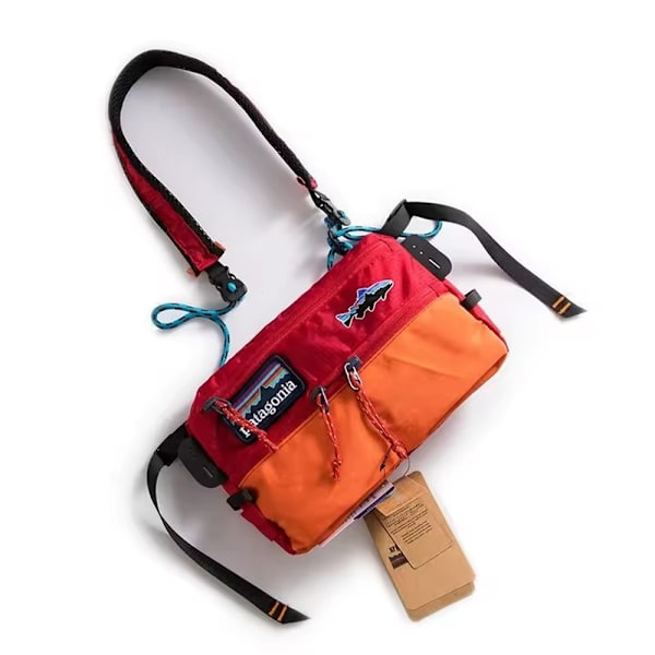 Pata Herr Crossbody Bröstväska Etiketter Unisex Vuxna Utomhus Vattentäta Axelväskor Orange