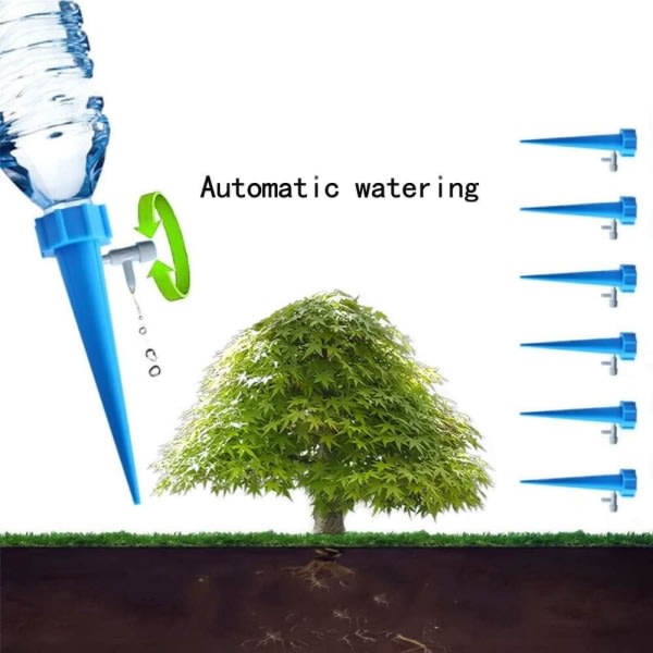 30 stk drypvandingsflaske drypvanding til planter med kontrolventiler til have, hjem, indendørs og udendørs