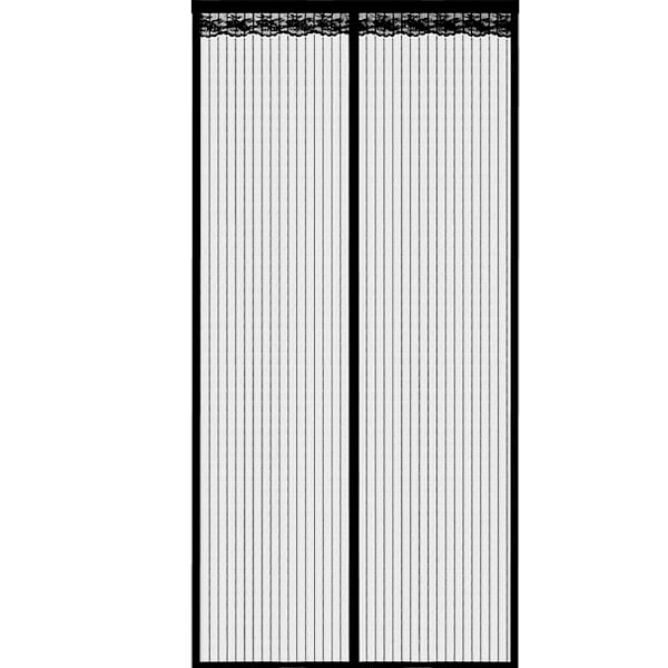 INF Myggenet til dør med magnetisk lukning 100 x 220 cm Sort