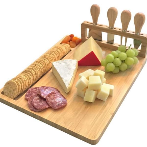 Skärbräda i bambu | Bröd-, ost- och grönsakshackbräda **Ostbricka Cheese Board