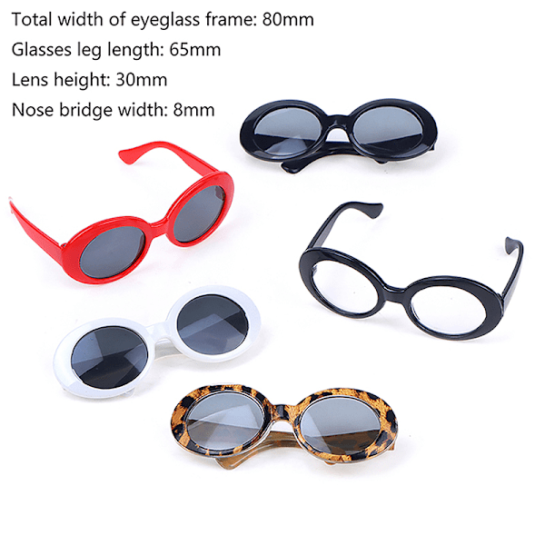 Nukke Cool Lasit Lemmikkieläinten Aurinkolasit 20CM EXO Nuket Lasit Puku Black-02
